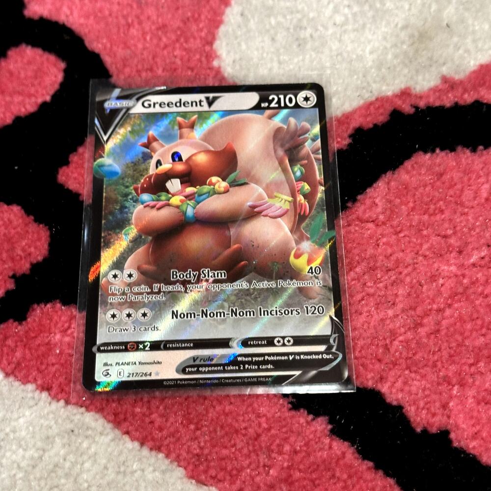 Greedent V #217 – Pokémon Fusion Strike – Full Art Holo – As Pictured